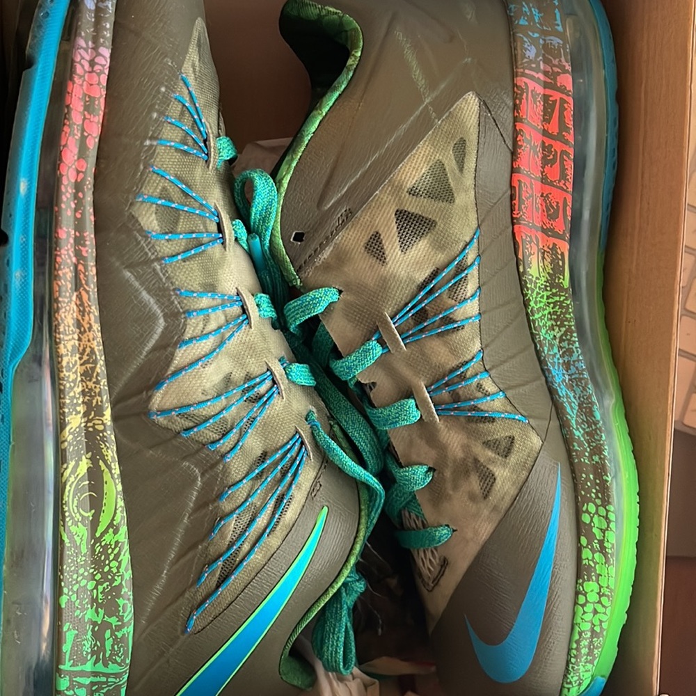 Nike lebron x low tarp green
